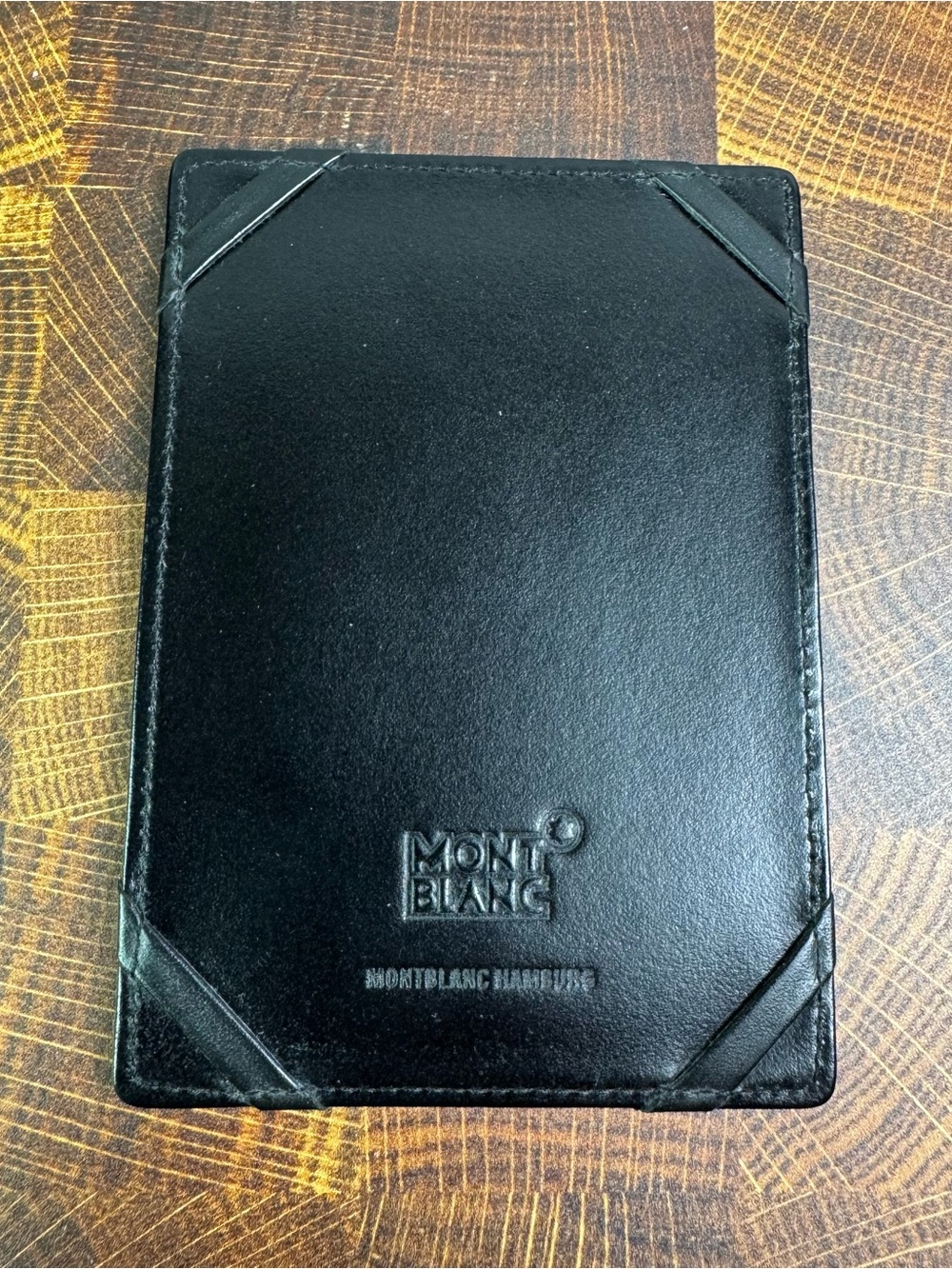 Authentic Montblanc Meisterstück Black Leather Pocket Card Holder Wallet Slim - Picture 4 of 5